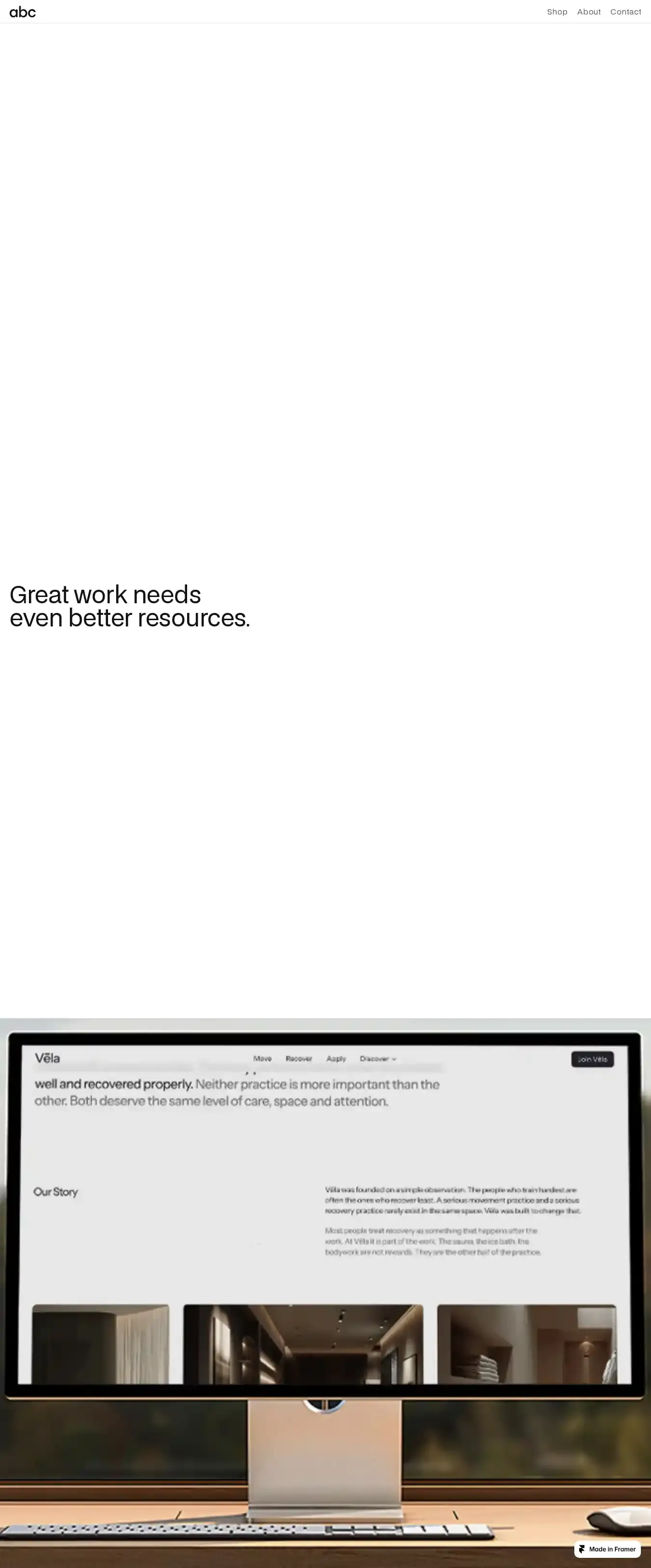 ABC Supply home page on desktop