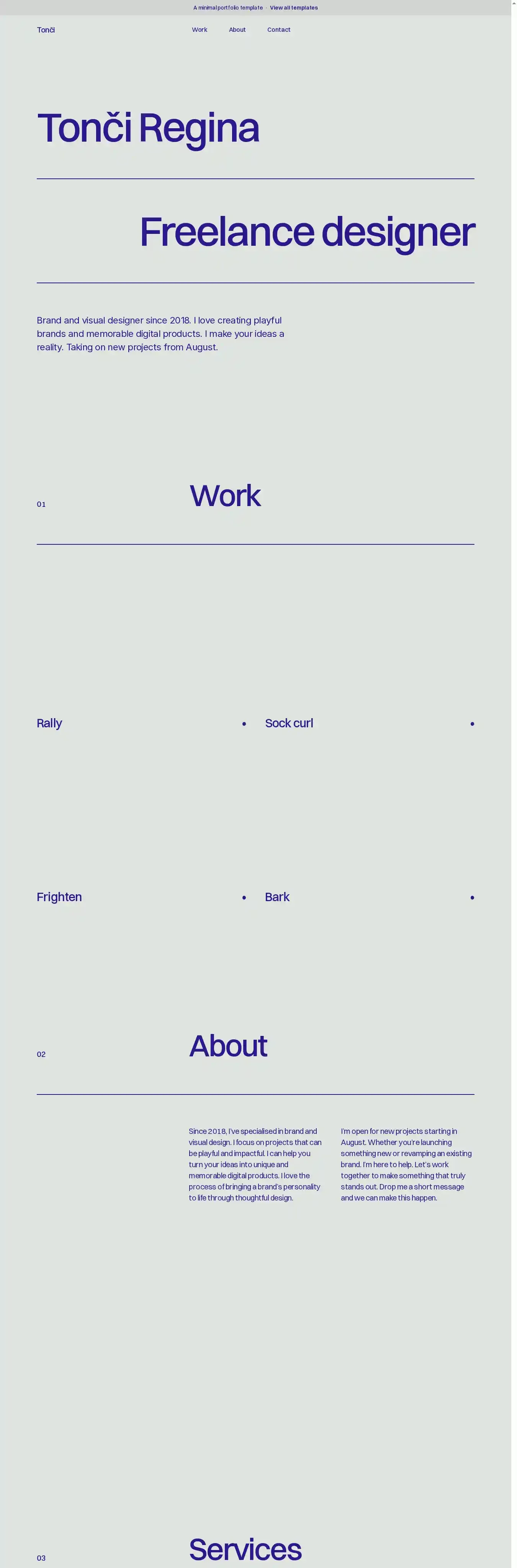 Accent home page on desktop