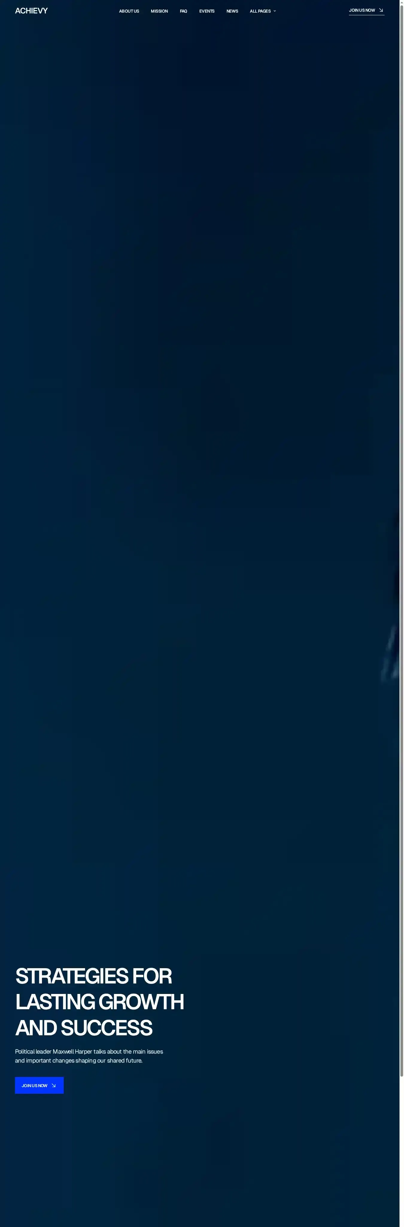 Achievy home page on desktop