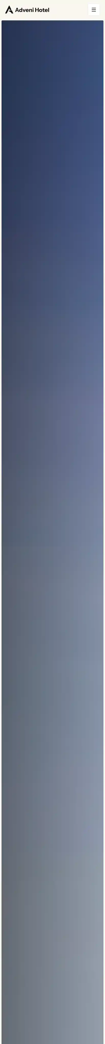Adveni Hotel home page on mobile