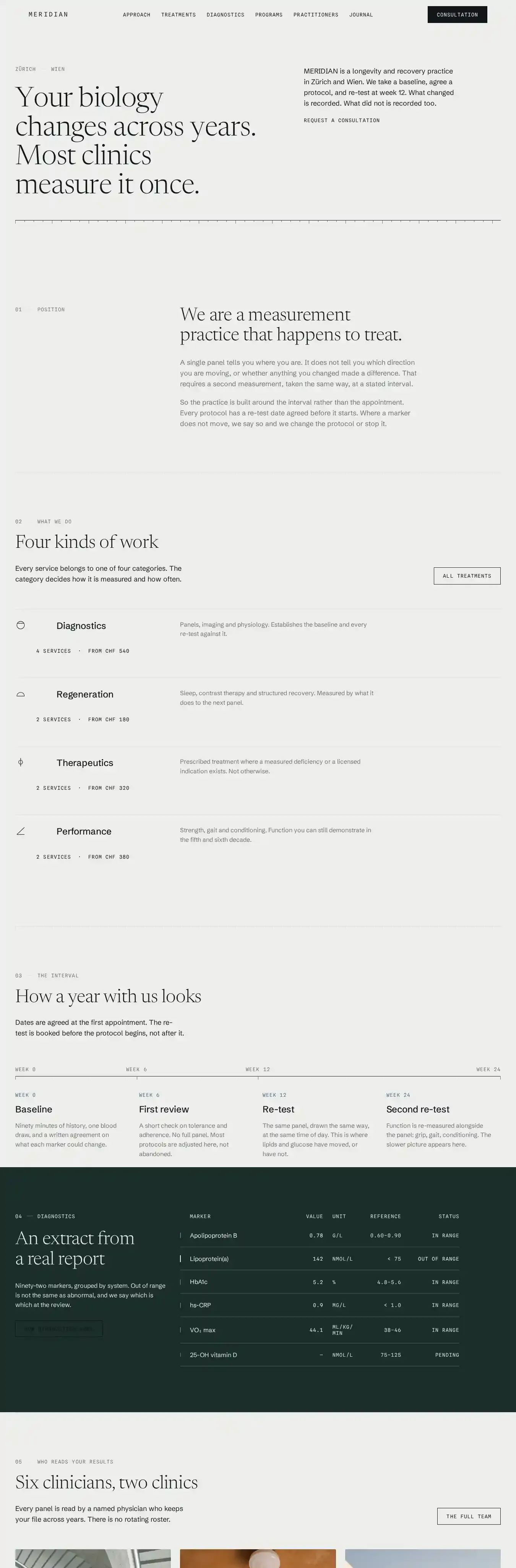 AEVUM home page on desktop