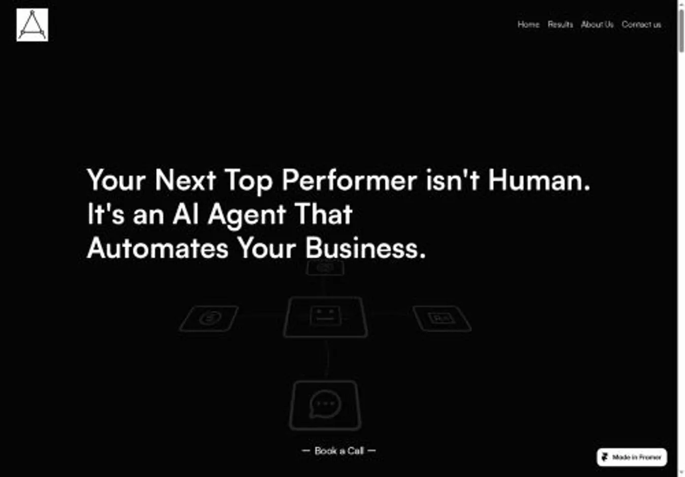 Agentcy home page on desktop