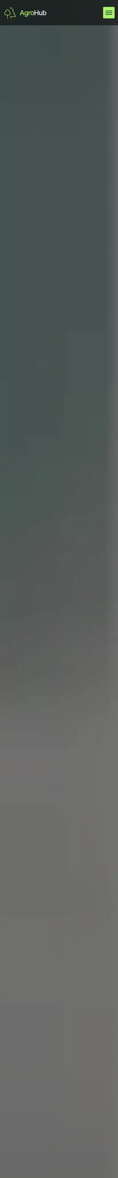 Agrohub home page on mobile