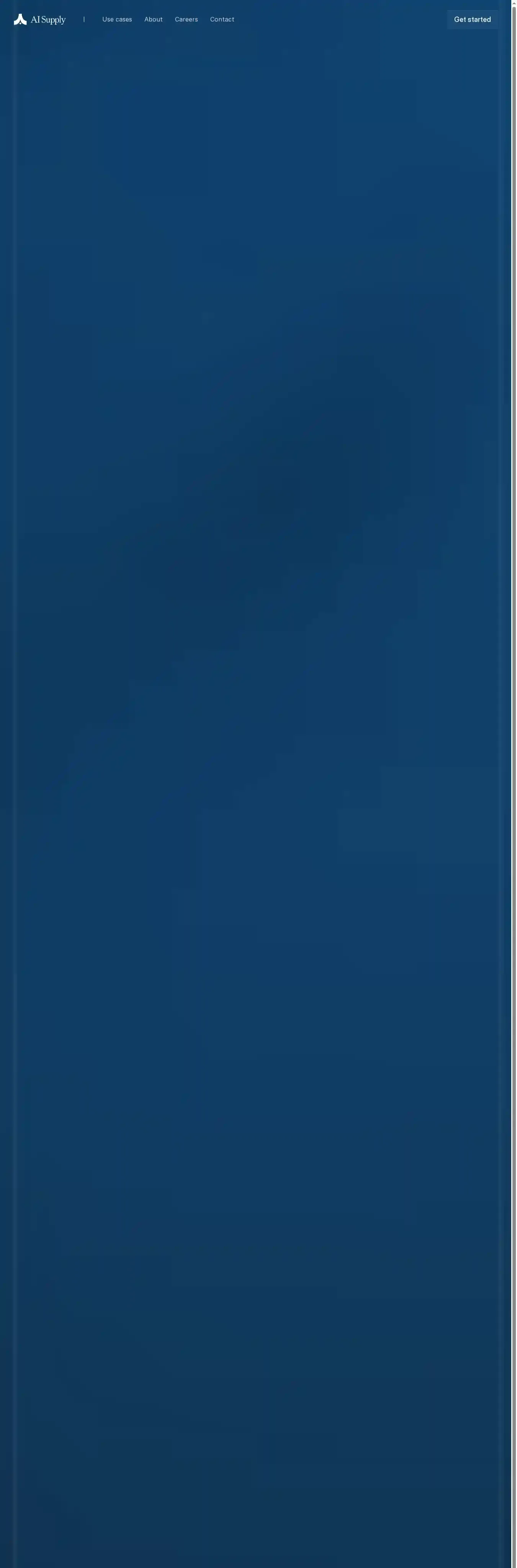 AI Supply home page on desktop