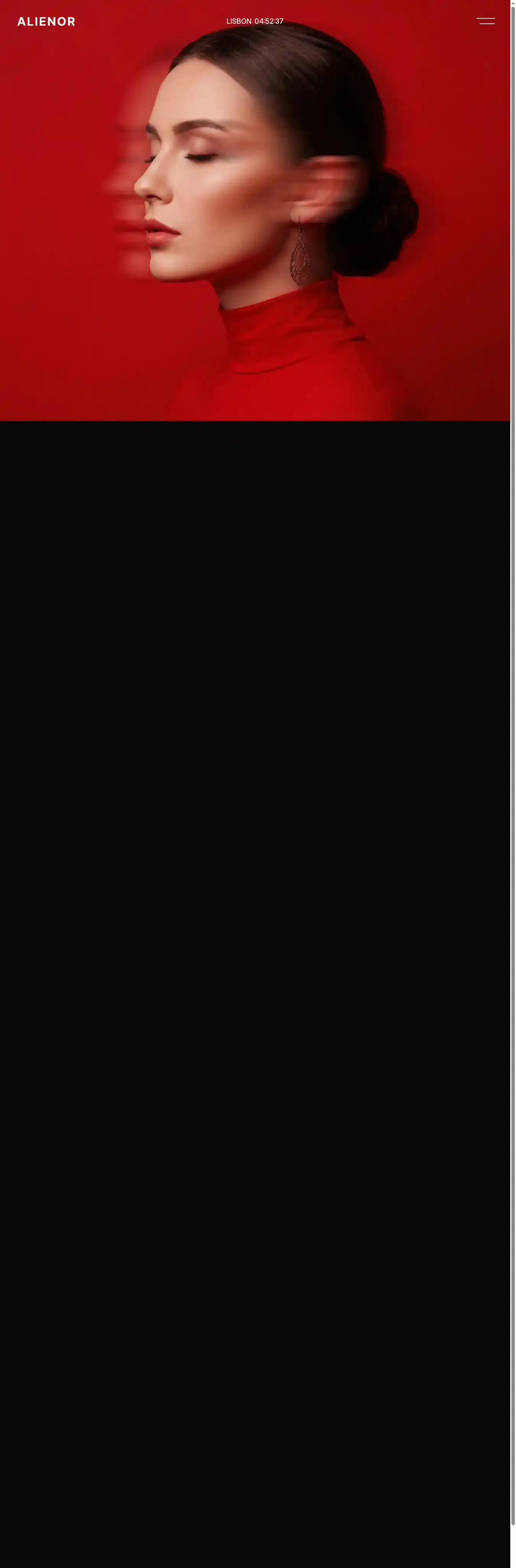 Alienor home page on desktop