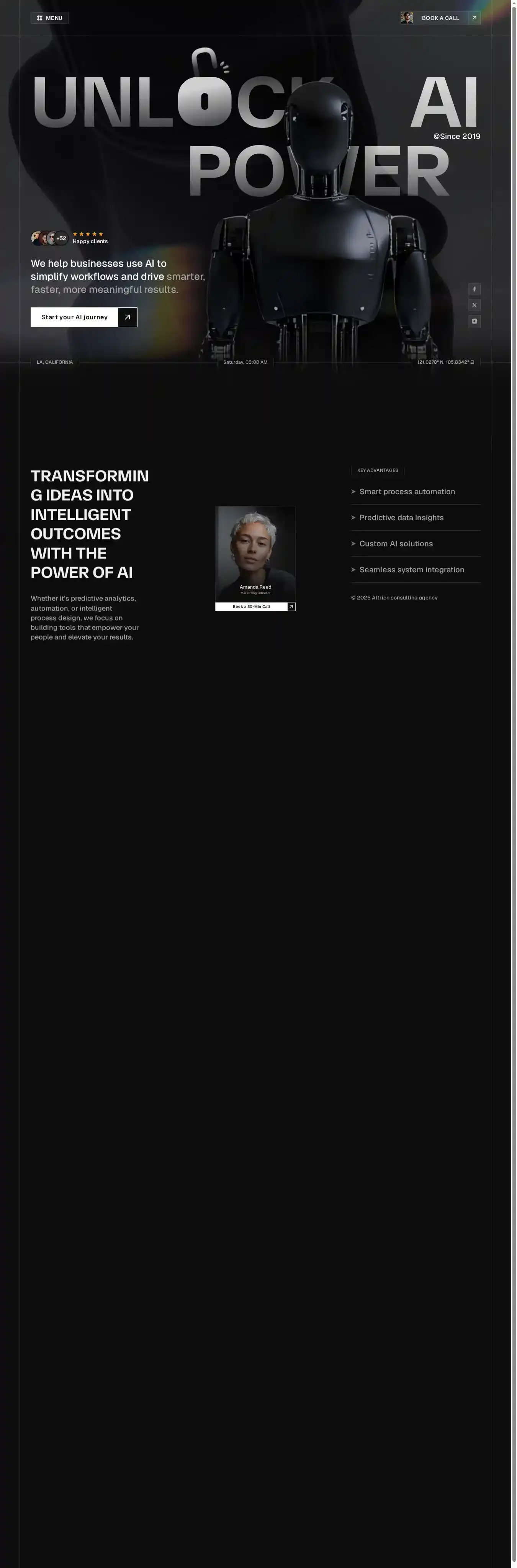 Altrion home page on desktop