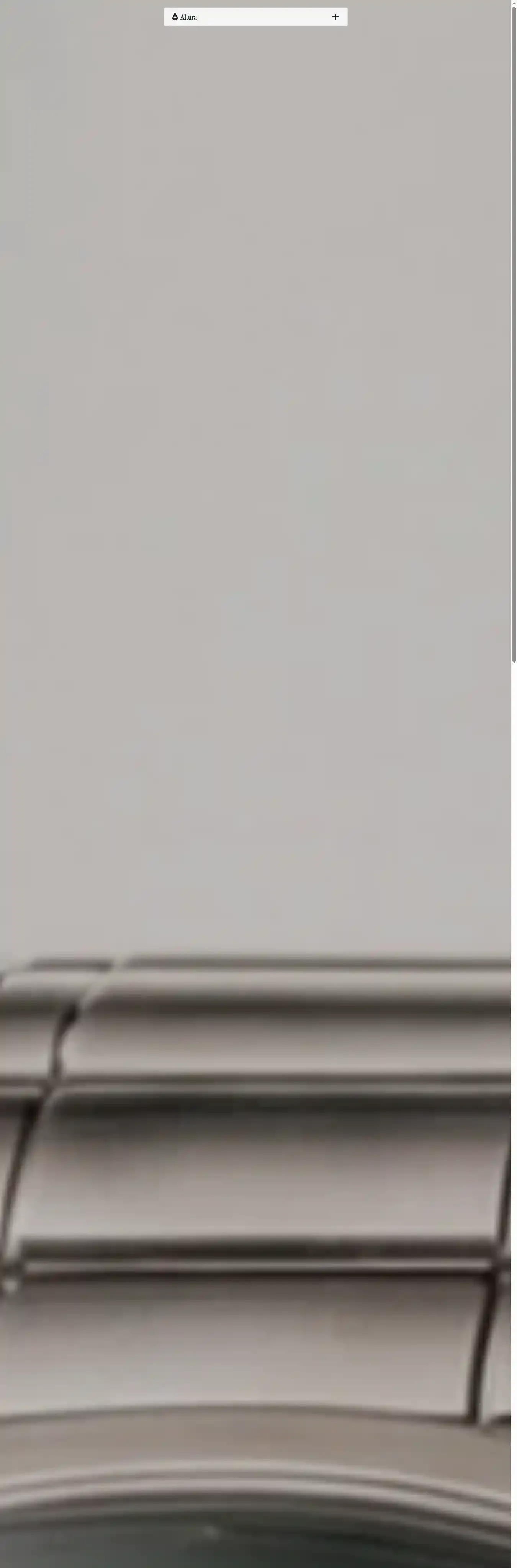 Altura home page on desktop