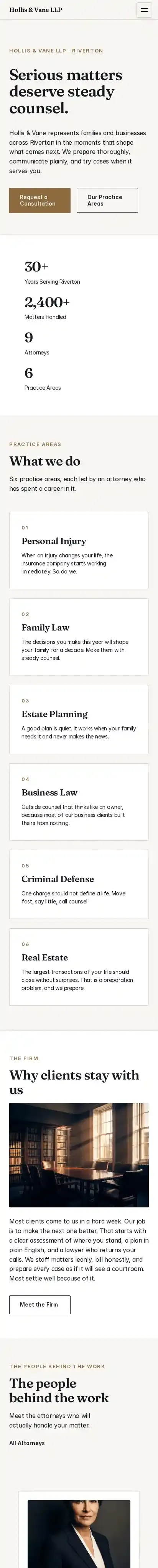 Amicus home page on mobile