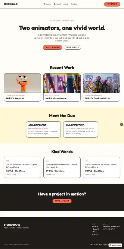 aminsalmanitemp home page on mobile