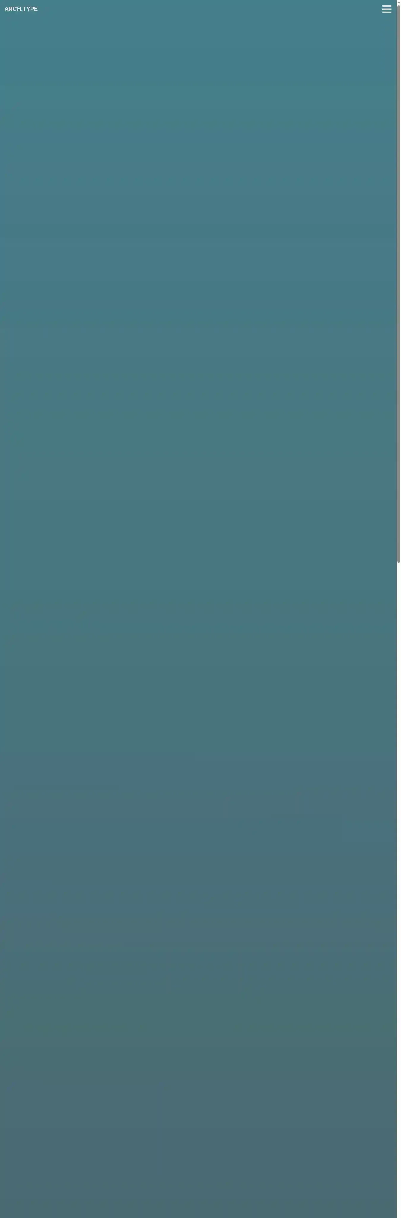 ARCH.TYPE home page on desktop