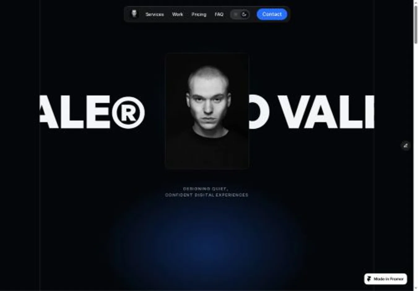 Aro home page on desktop