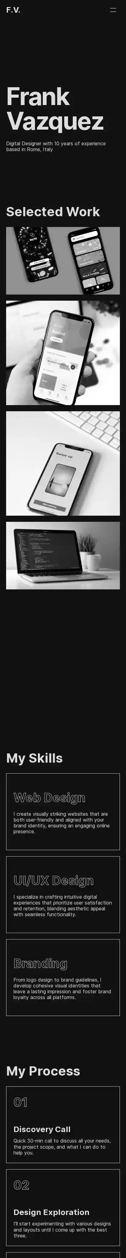 Artistry home page on mobile