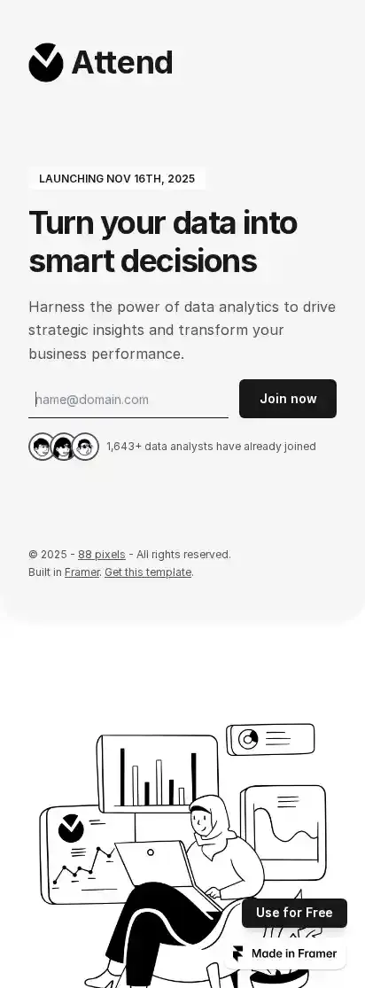 Attend home page on mobile