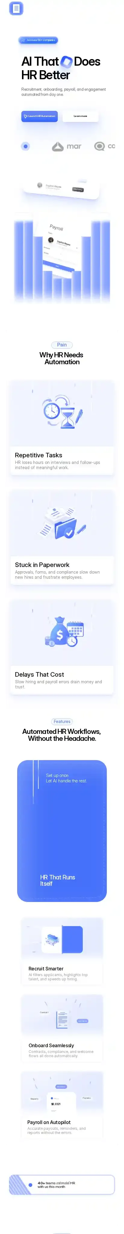 Automle home page on mobile