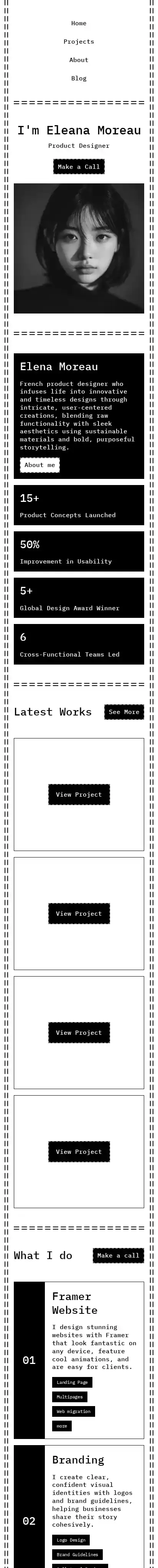 Billfolio home page on mobile