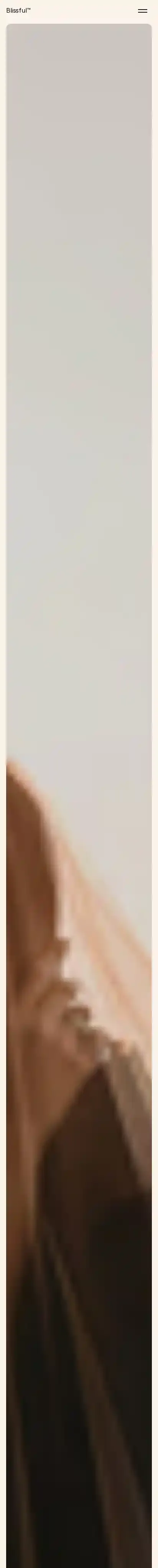 Blissful home page on mobile