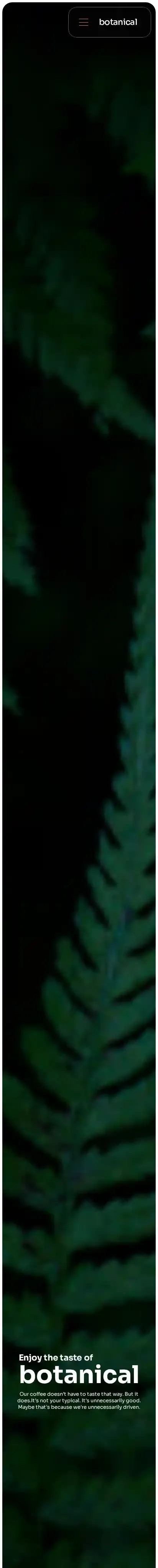 Botanical home page on mobile