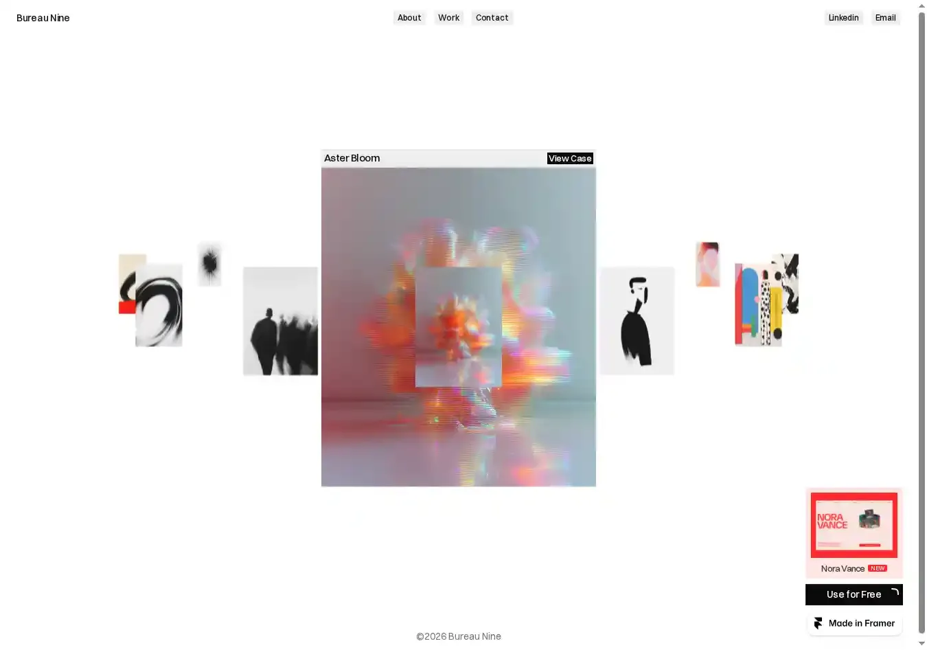 Bureau Nine home page on desktop