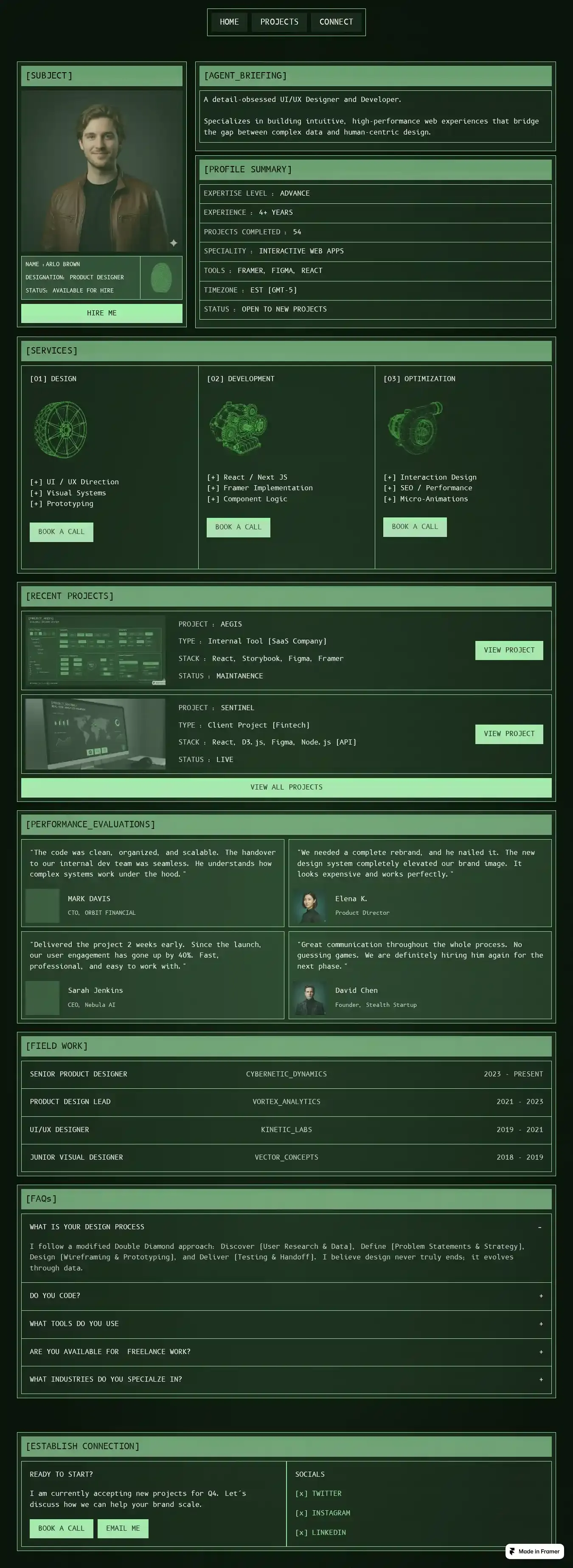 Classified home page on desktop