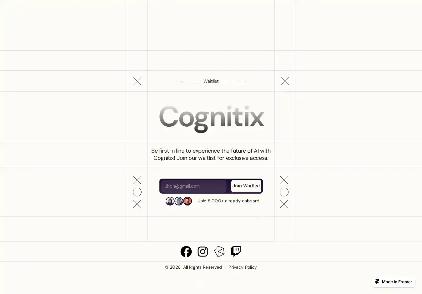 Cognitix home page on desktop