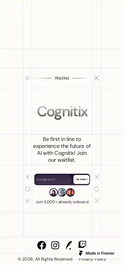 Cognitix home page on mobile