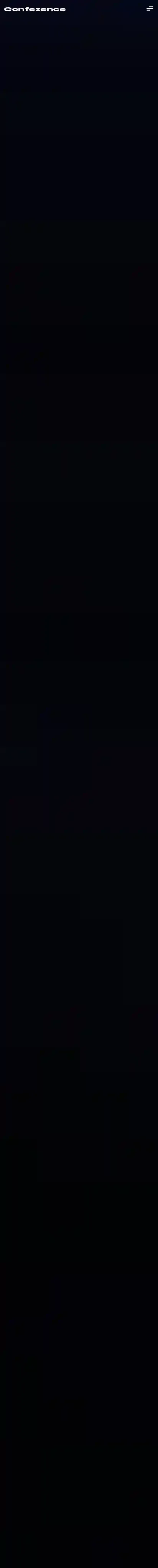 Confezence home page on mobile