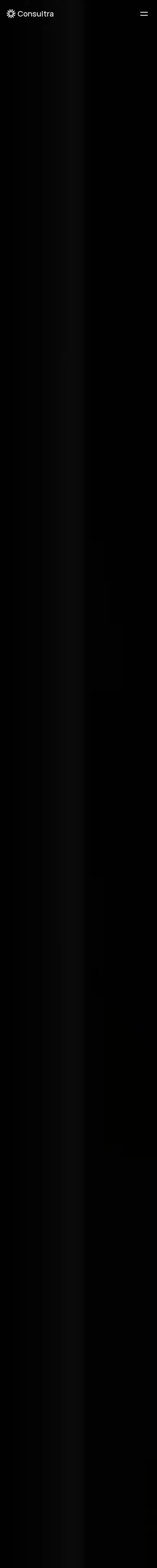 Consultra home page on mobile