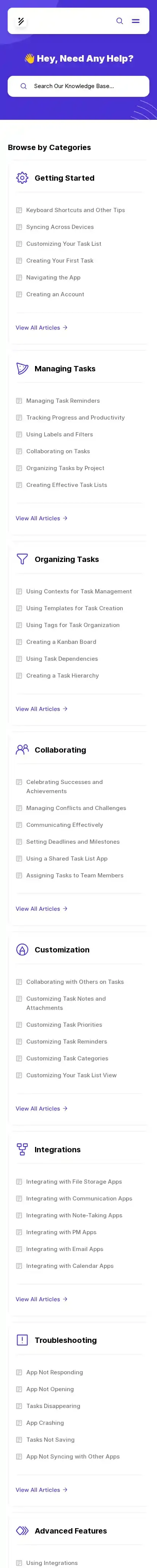 Docify home page on mobile