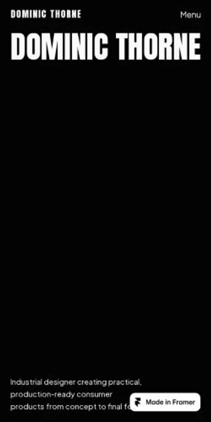 DOMINIC home page on mobile