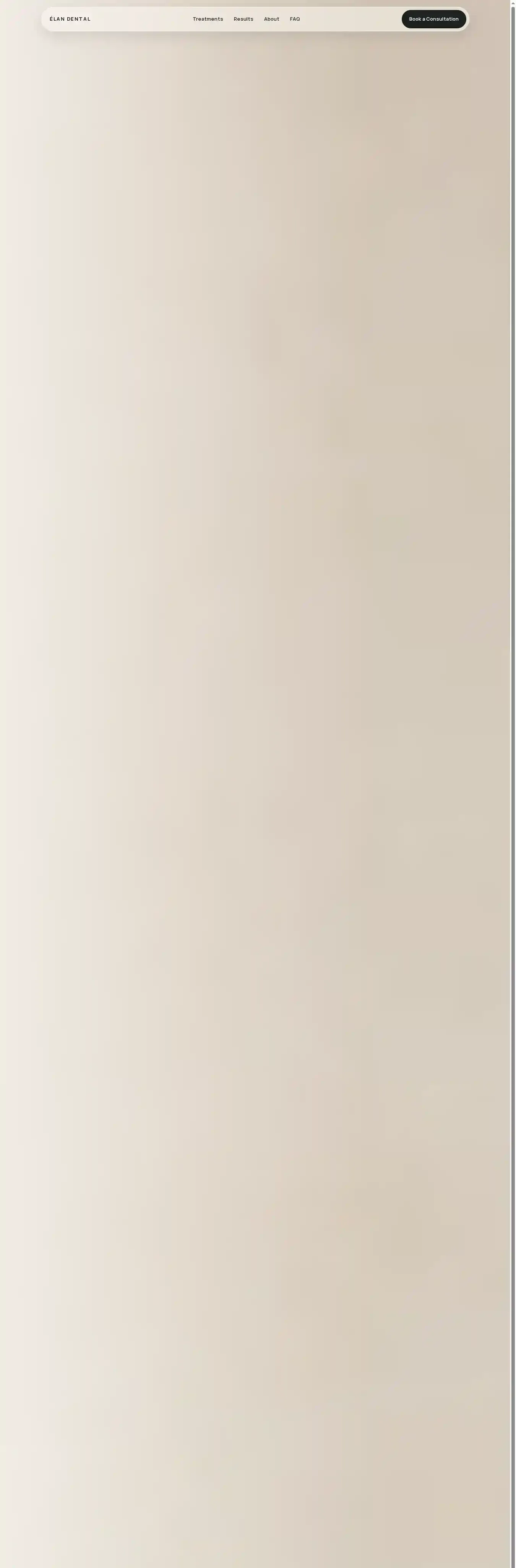 Elan Clinic home page on desktop