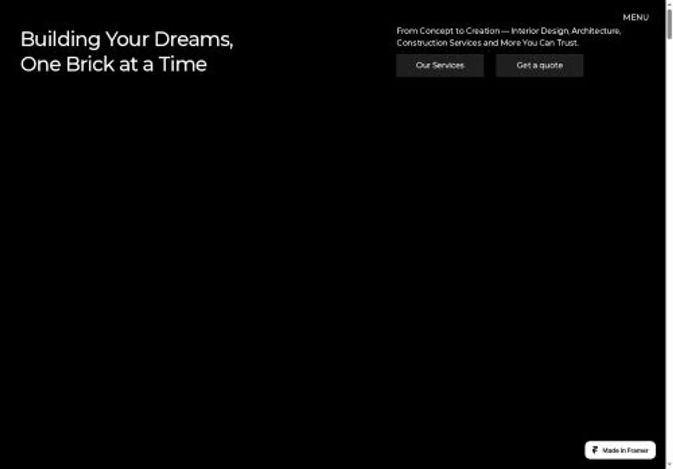 EstateVision home page on desktop