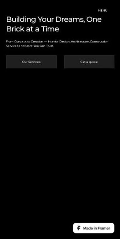 EstateVision home page on mobile