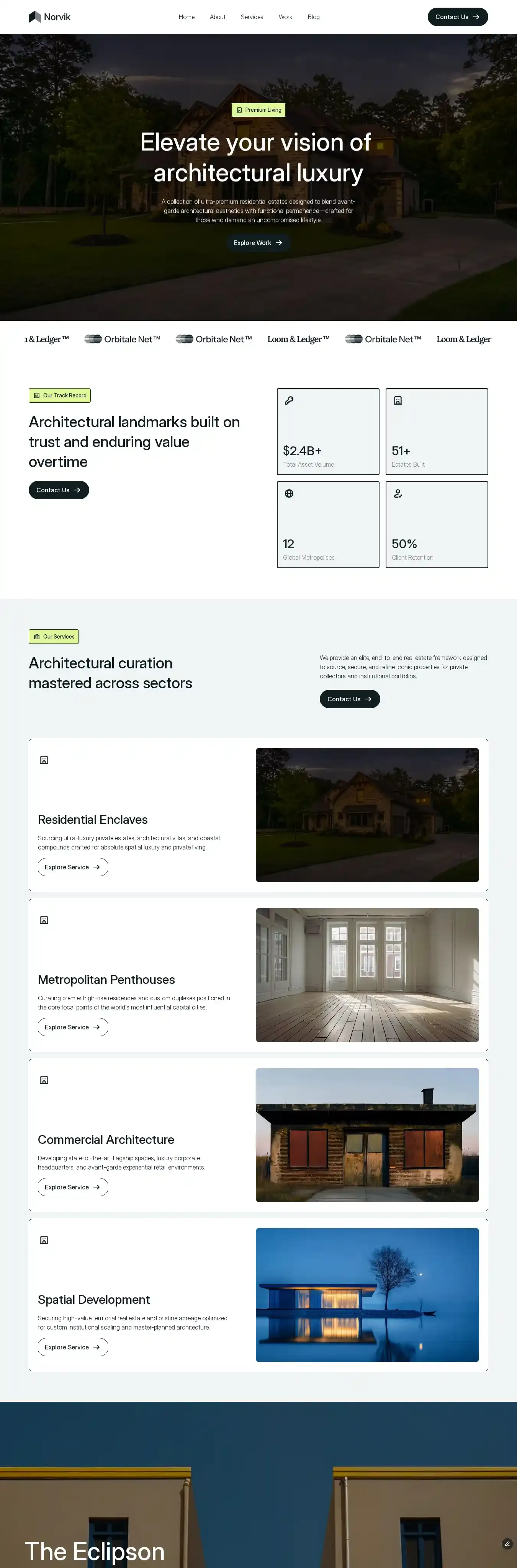 ESTRACTS home page on desktop