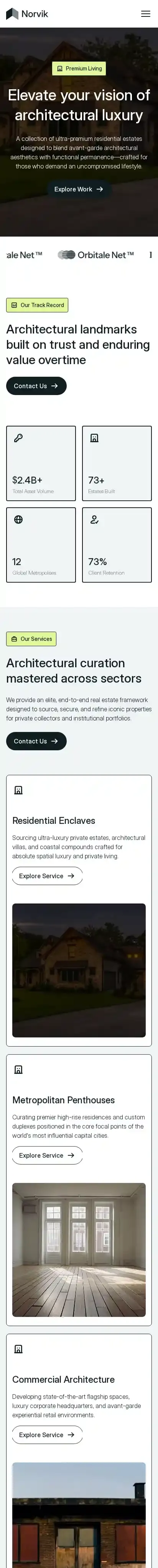 ESTRACTS home page on mobile