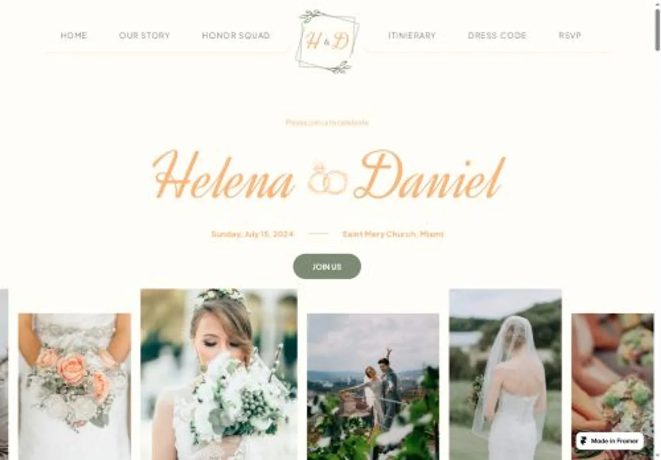 Eterna home page on desktop