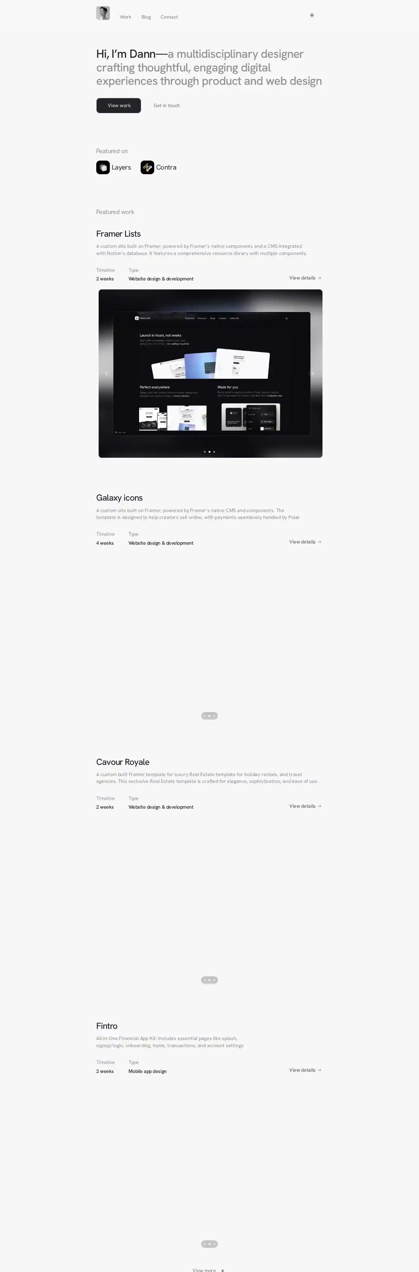 Ethereal home page on desktop
