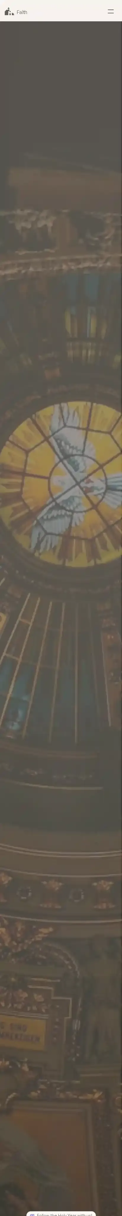 Faith home page on mobile