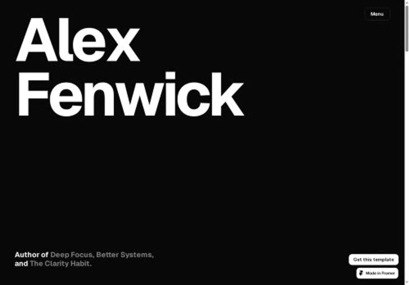 Fenwick home page on desktop