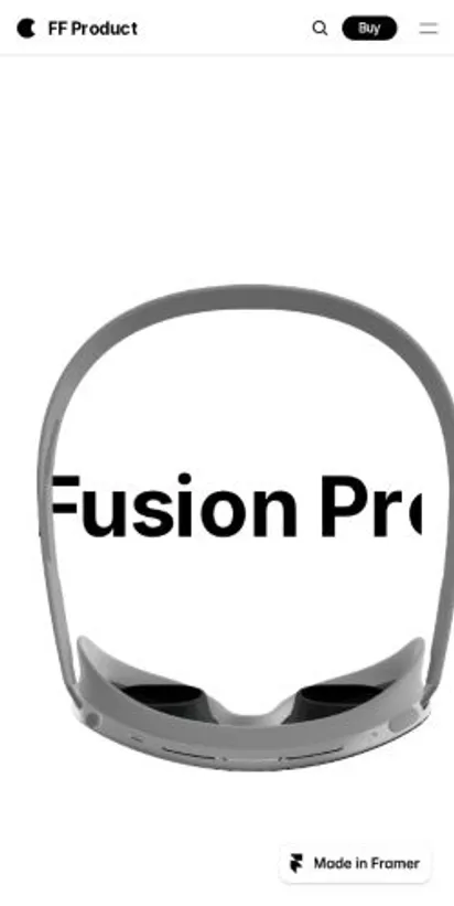 FF Product home page on mobile