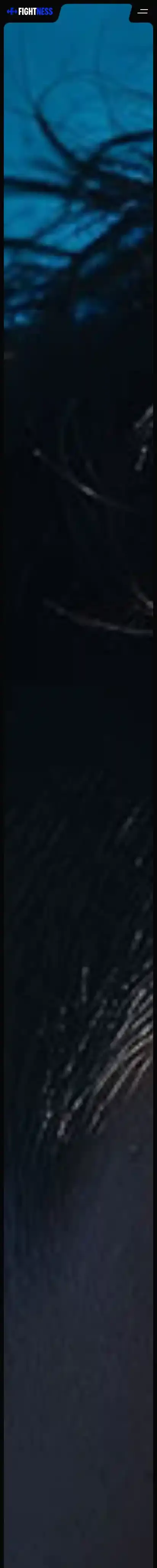 Fightness home page on mobile