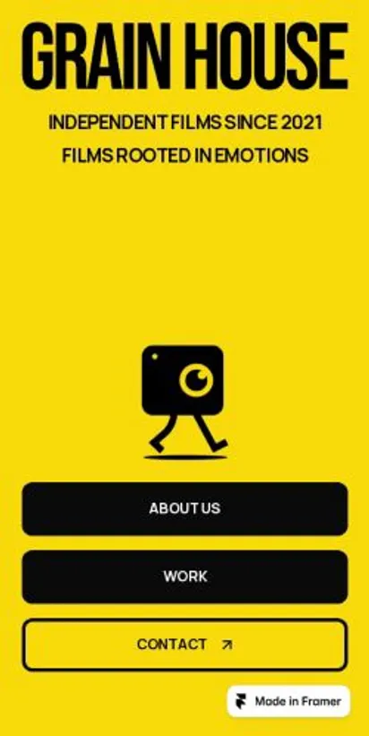 Films home page on mobile