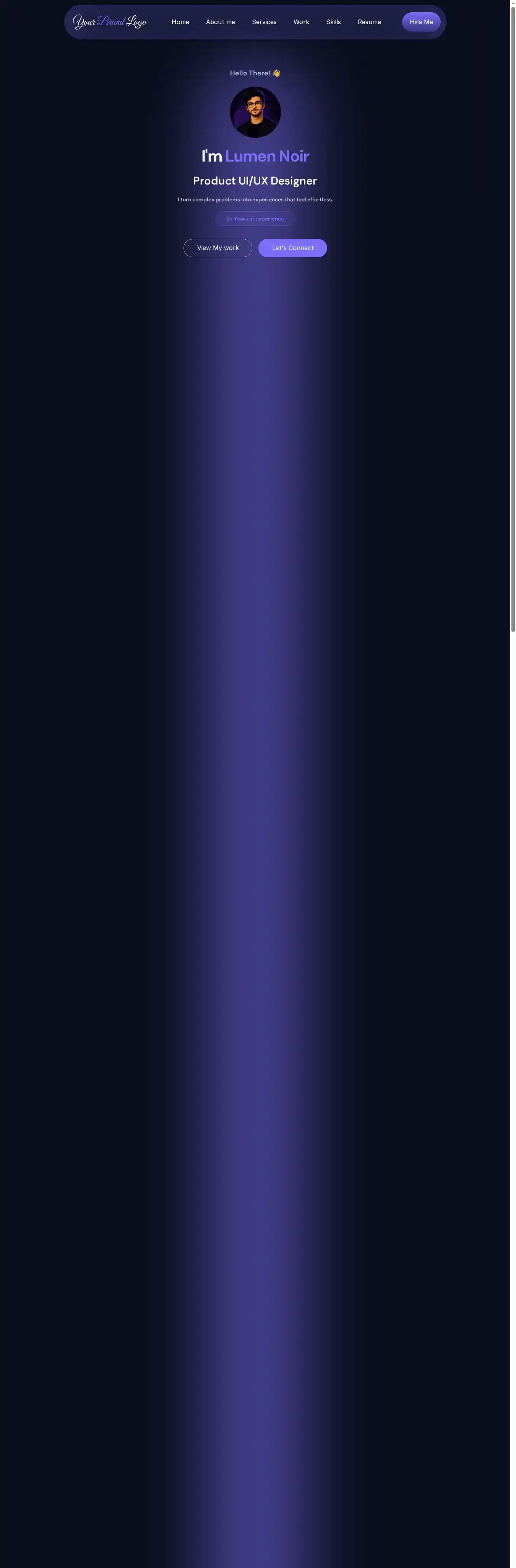 First Impression home page on desktop
