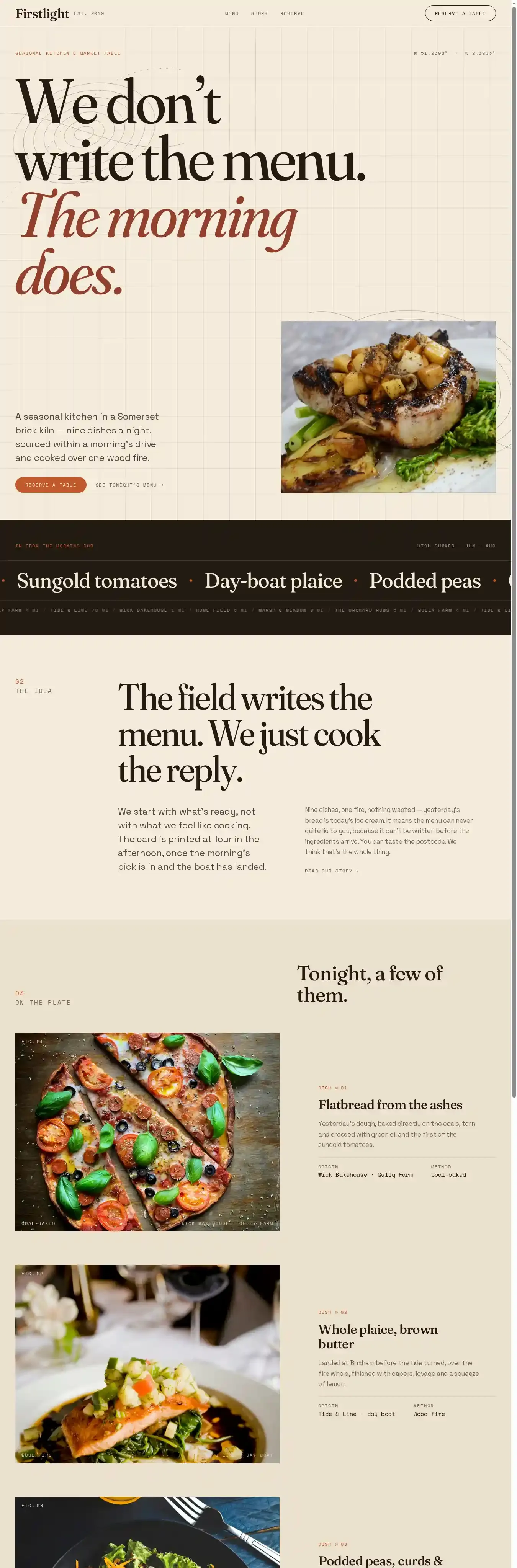 Firstlight home page on desktop