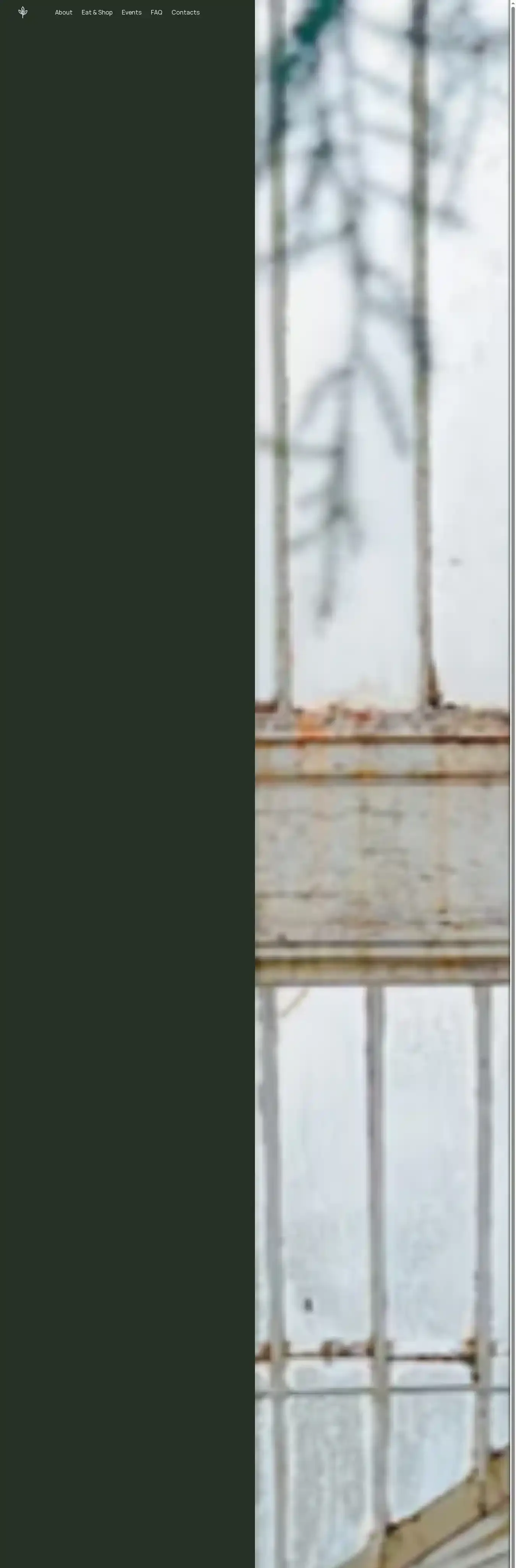 Florent home page on desktop