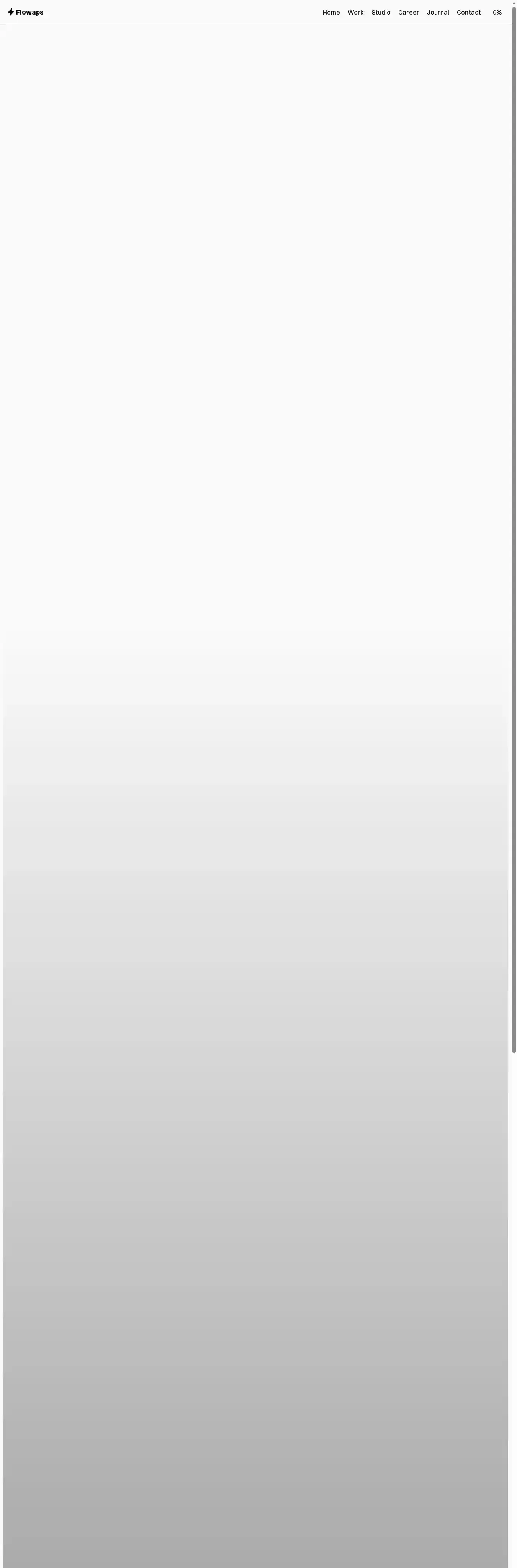Flowaps home page on desktop