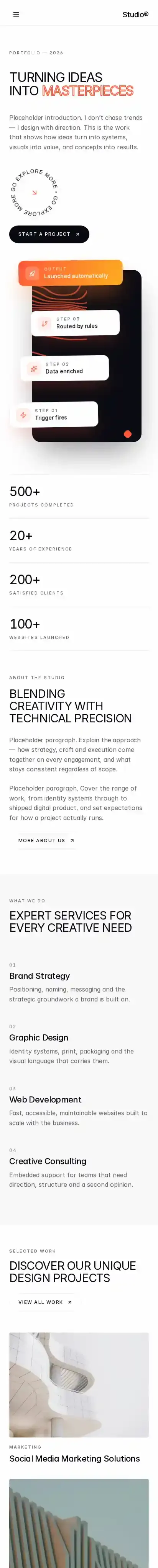 Flowsun home page on mobile