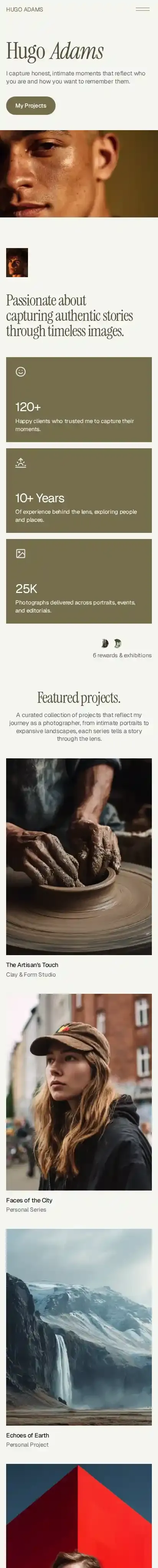 Focura home page on mobile