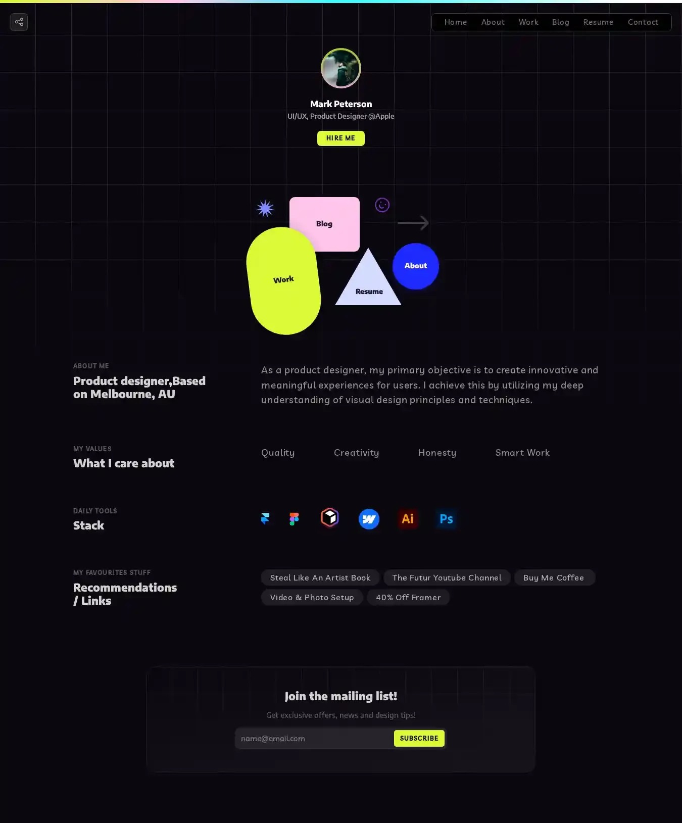 Foliume home page on desktop