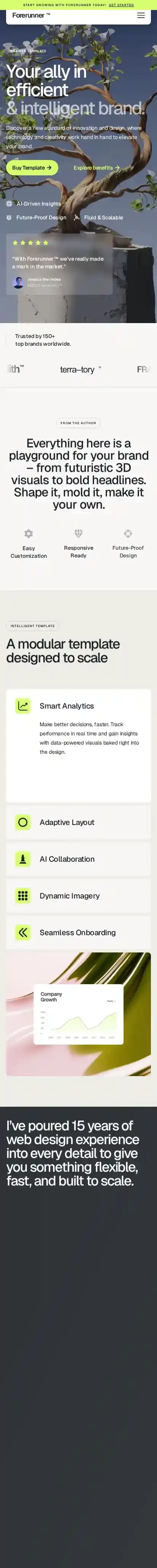 Forerunner™ home page on mobile