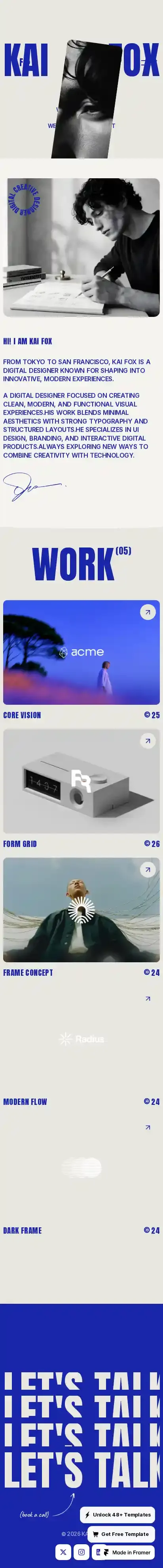 Fox X home page on mobile